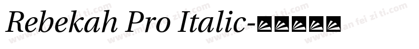 Rebekah Pro Italic字体转换
